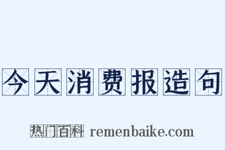 今天消费报造句是什么意思的图片